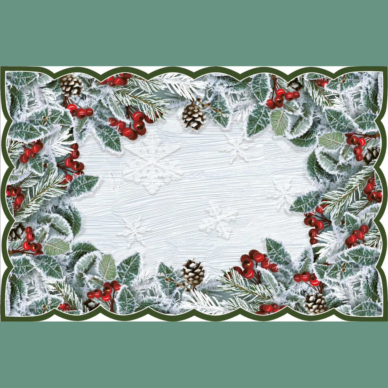 Merry Christmas and Happy New Year Festival Digital Printed Tablemat Placemat Tablecloth