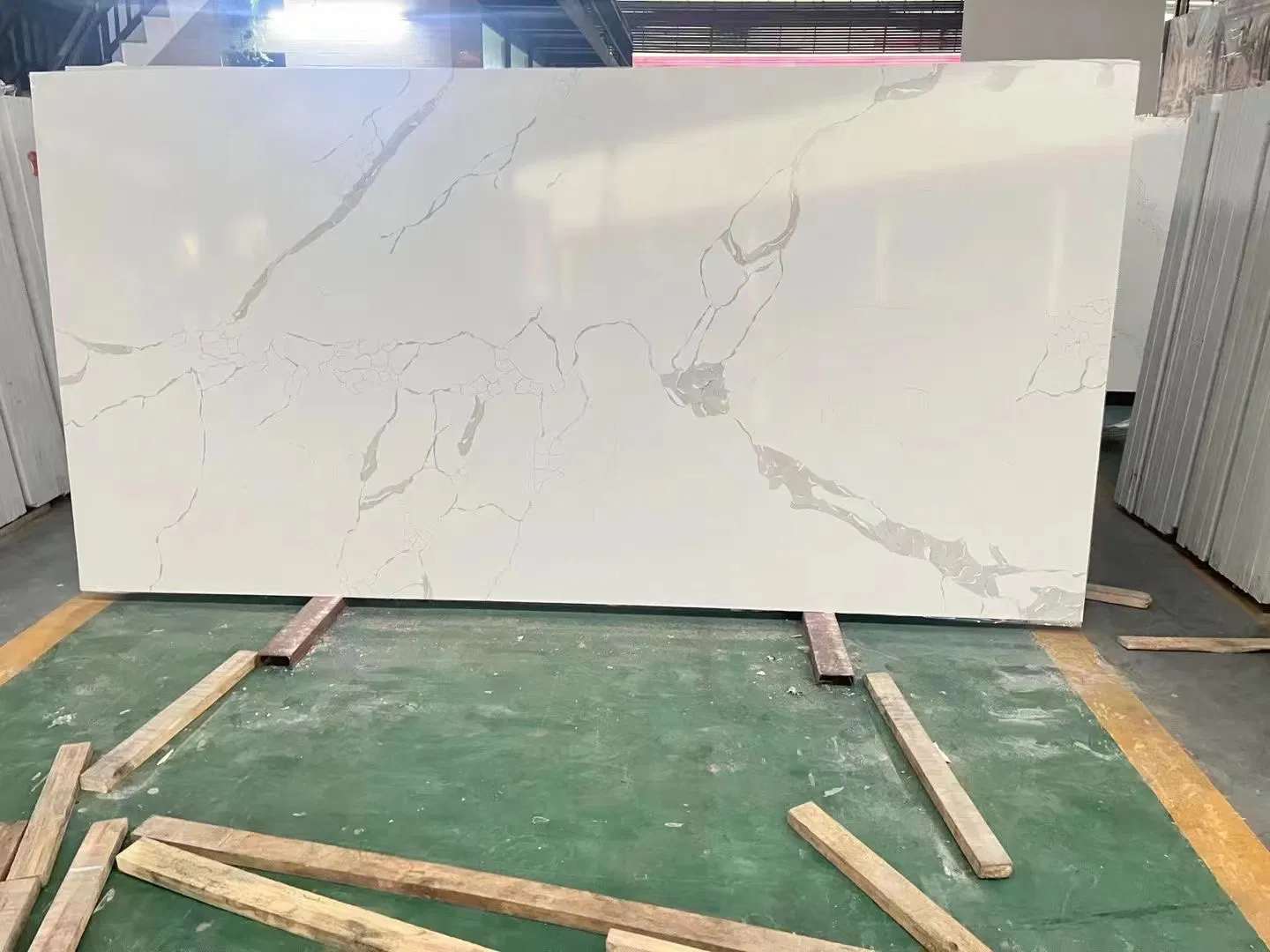 Artificial Quartz Stone Slab Carrara White Engineer Marble Price