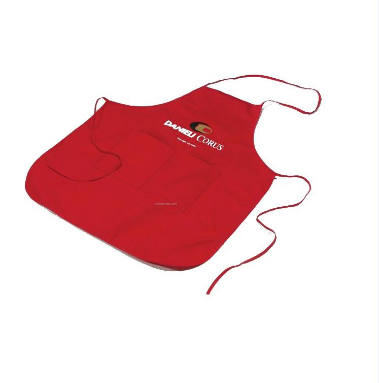 Cotton Disposable Cooking Kitchen Aprons with Custom Logo Embroidery Promotional (M-NF30F19001)