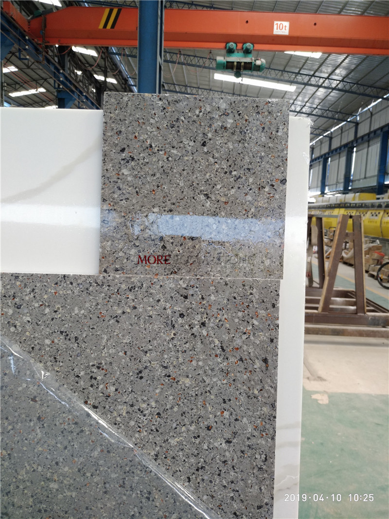 Chinese Multi Color Dark Grey Sparkle Engineered Quartz Stone