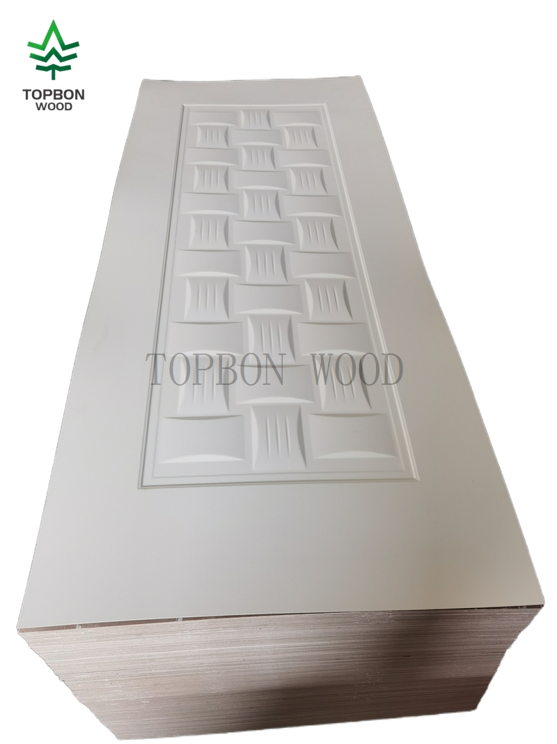 2 Panel White Primed Skin Interior Style Doors Wood MDF Modern Molded