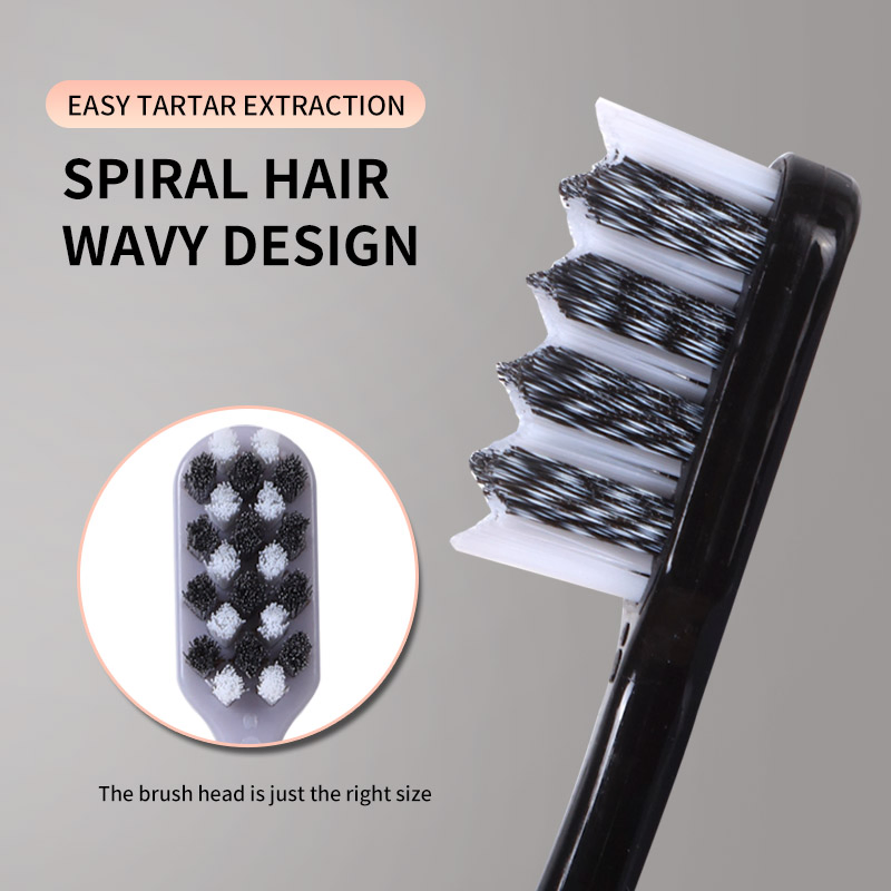 Wavy Design Hard Bristle Adult Toothbrush for Stains Cleaning