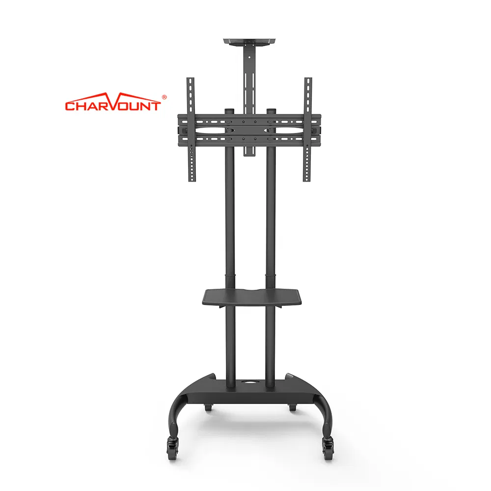 Мобильная тележка для ТВ с полкой для DVD