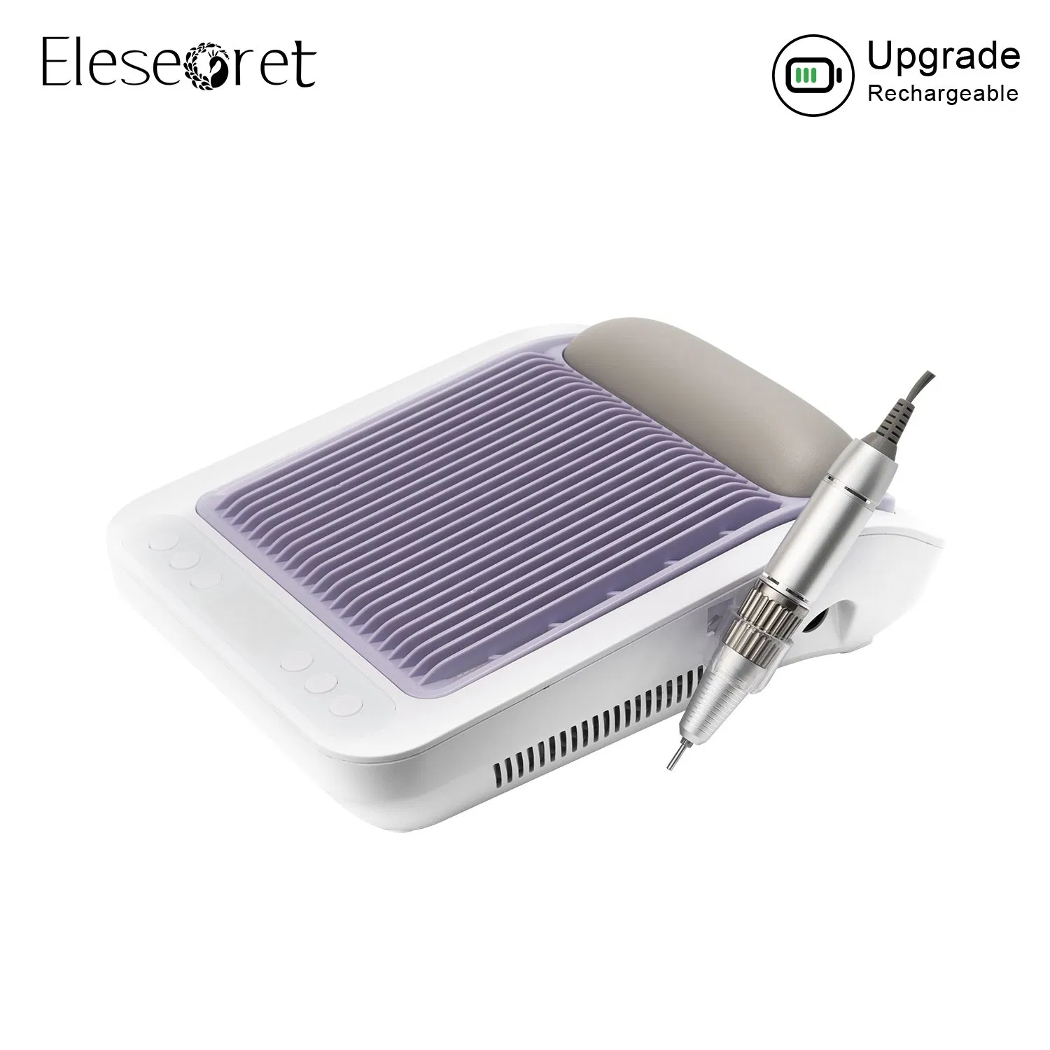 Customized Nail Dust Collector High Suction Nail Drill Rechargeable Nail Dust Collector for Nail Salon