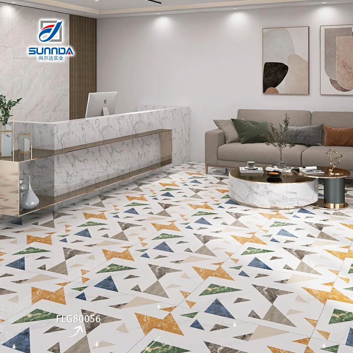 Ceramic Glossy Wall Decoration Flower Designs Porcelain Matte Floor Tiles