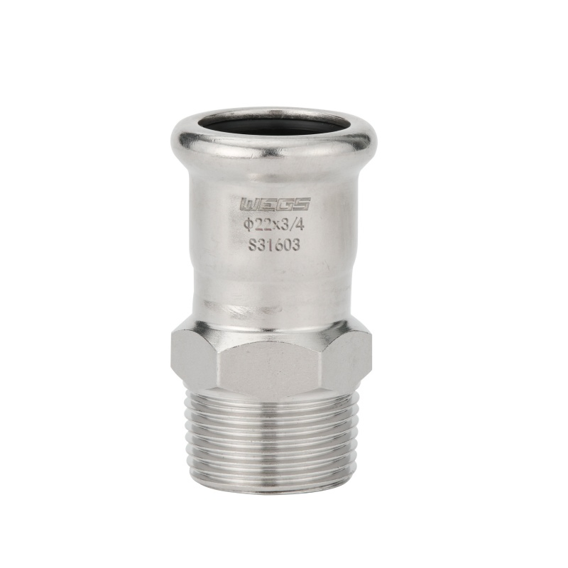 AISI 304 316L Inox Stainless Steel Pipe Fittings Adaptor (Male Adaptor) Equal Coupling Reducing Coupling for Drinking Water Heating Gas Plumbing Fitting
