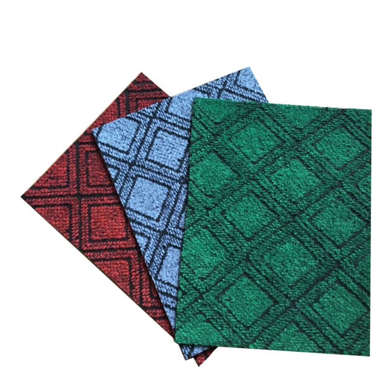 Double Color Velour Jacquard Carpet, Needle Punch Carpet, Purple&Black Double Color Jacquard Kitchen / Living Room Carpet