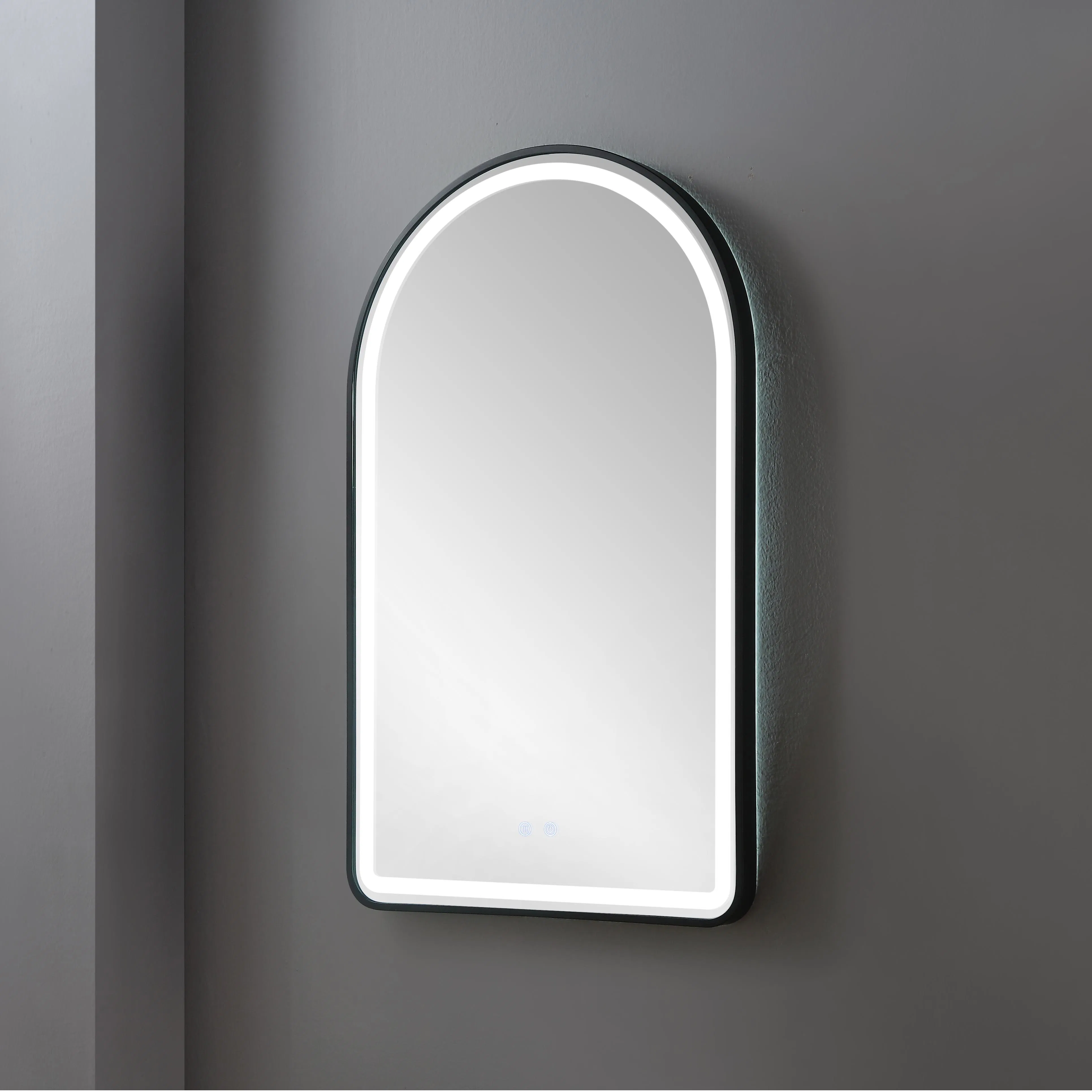 Bathroom Mirror Cabinet Use Touch Switch Aluminum Frame IP54 Waterproof Face Washing