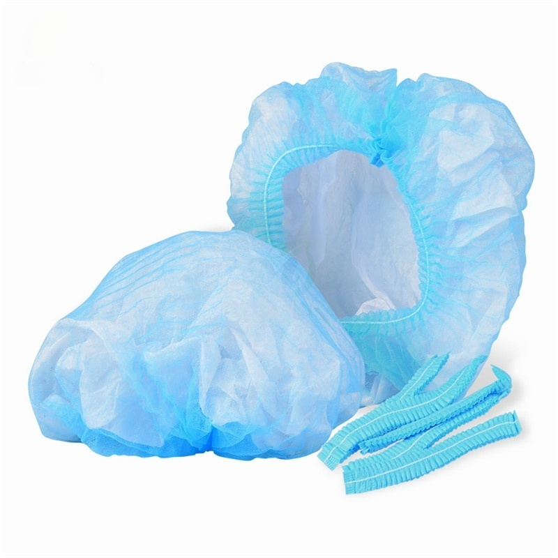 18" 21" 24" Hair Net Non Woven Disposable Clip Cap Round Cap Bouffant Cap Nurse Cap