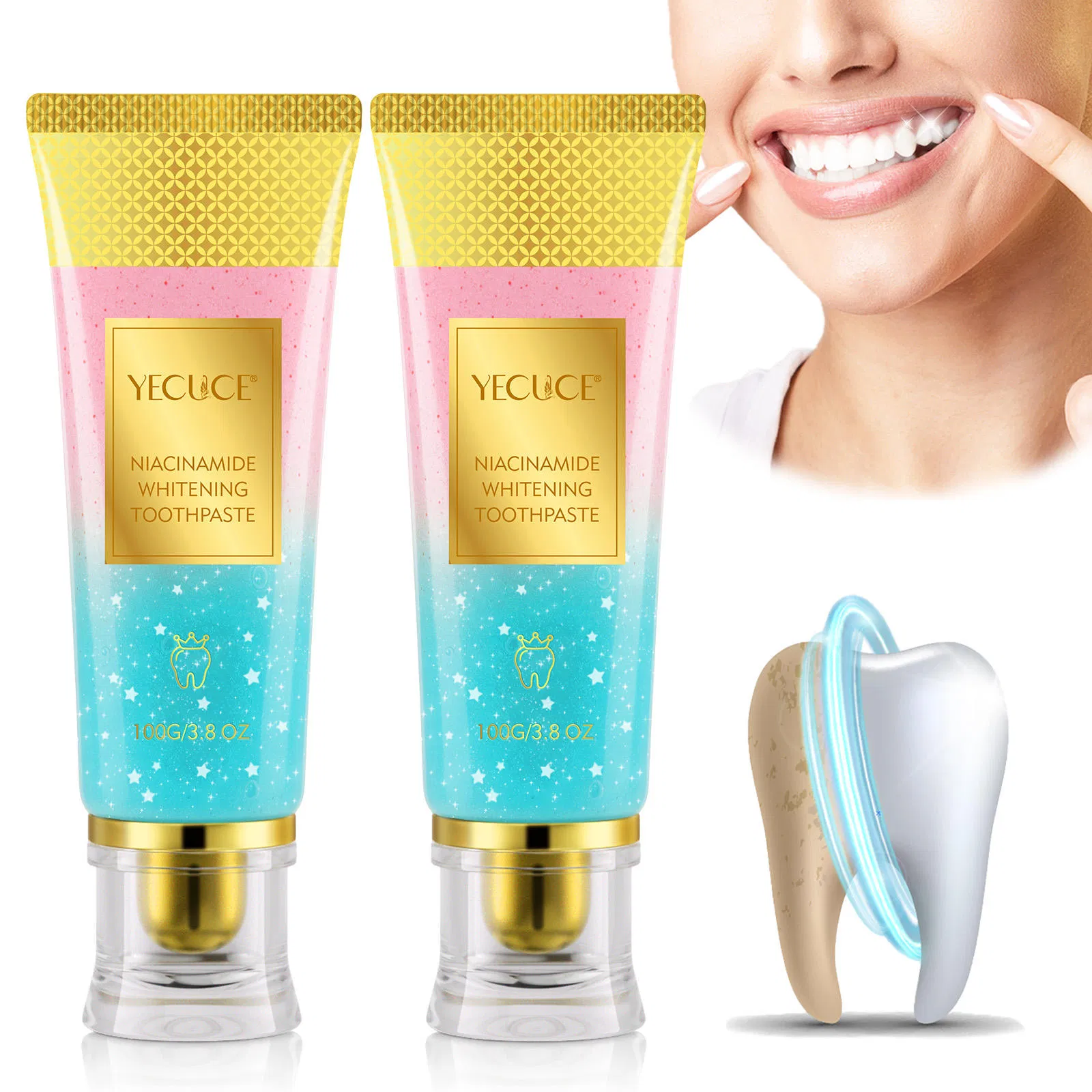 Cool Mint Flavor Sp-4 Probiotics Whitening Toothpaste for Oral Health