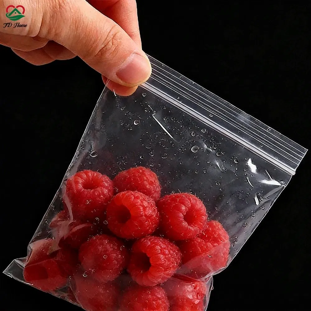 Wholesale Custom Clear Transparent Food Resealable Zipper Packaging Zip Lock Bags