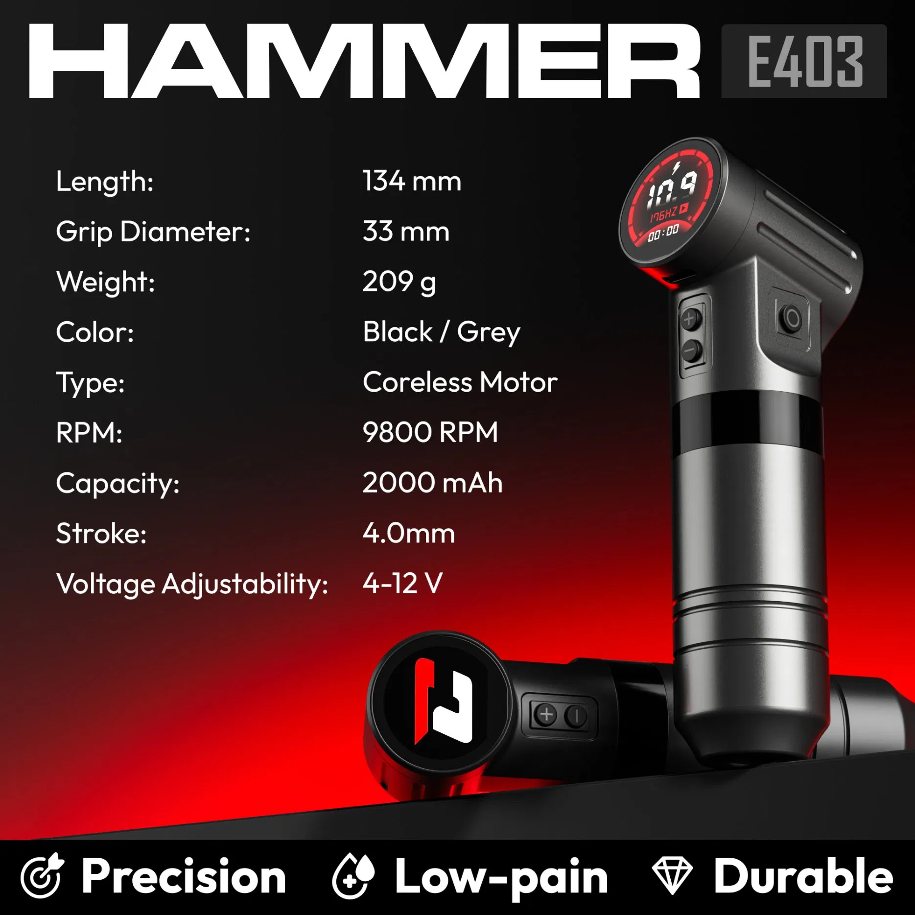 2025 Latest Models Violent Large Strokes Hammer Tattoo Machine Pen