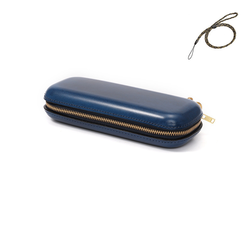 Ea341 High Quality Customized Unique Spectacle Bag Leather Portable Sunglasses Cases Custom Logo for Eyeglasses Hard Shell Zipper Eye Glasses Case