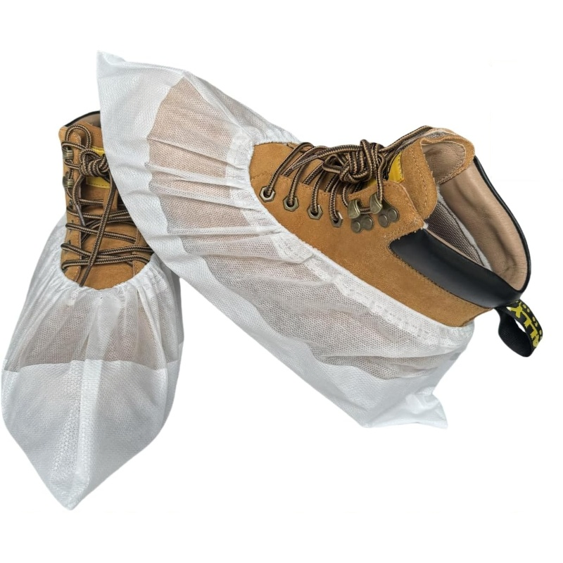 Non Slip PP+CPE Shoe Covers, Premium Soft Thickened Safety Boot & Shoe Covers for Household, Office, Laboratory
