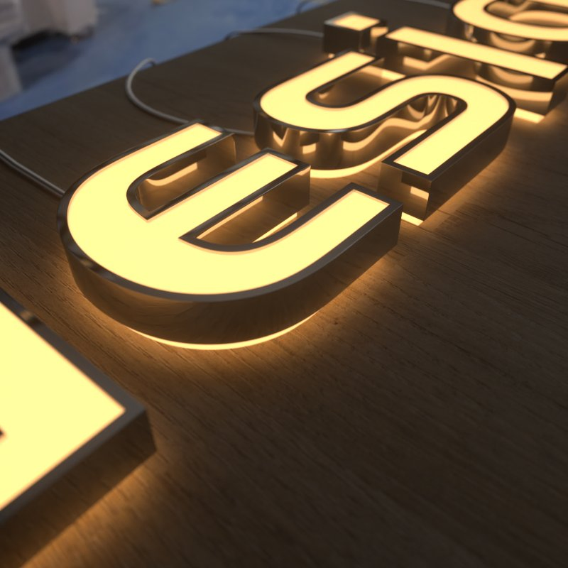 Salon Signs Custom Large Alphabet 3D Acrylic Letters Storefront Logo with Ezd