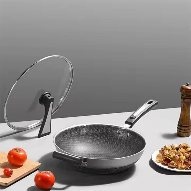 China Producer Healthy Non Toxic 316 Stainless Steel Wok Pan with Lid