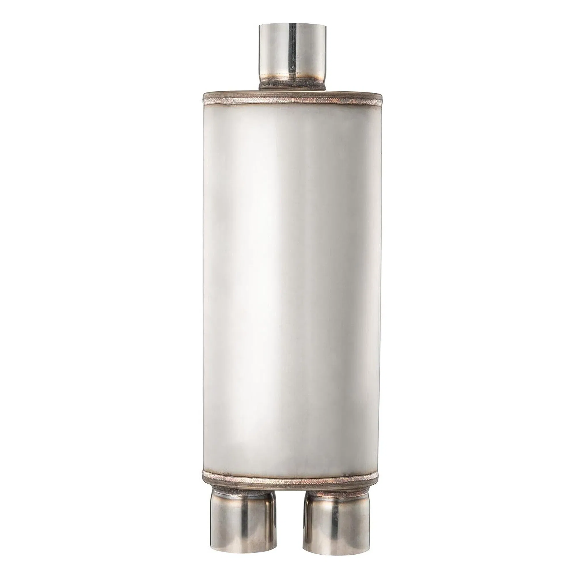 Глушитель выхлопной 3" центр/3"x2 смещение, нержавеющая сталь