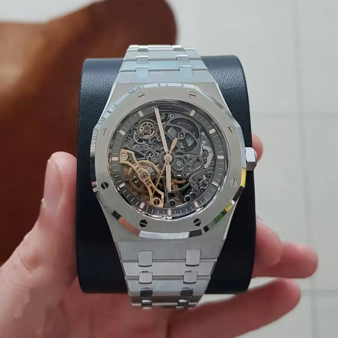 Best Quality 1: 1 Super Clone Swiss Clock Ap Royal Oak Mechanical Offshore Series Fine Steel Hollow Bottom Men′ S Automatic Gift Watch