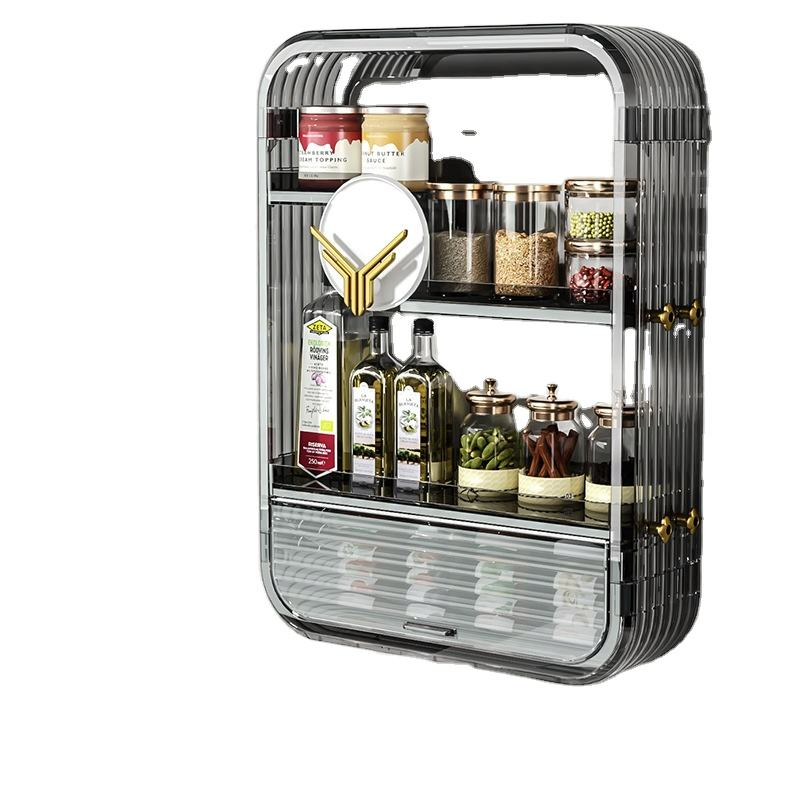 High Quality House Kitchen No Drilling Wall Hanging Storage Shelves