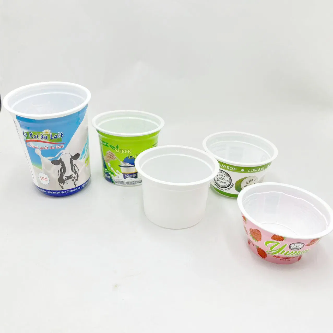 Чашки для йогурта PP с печатью, 95-500г