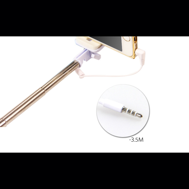 Складной монопод для селфи с проводным управлением