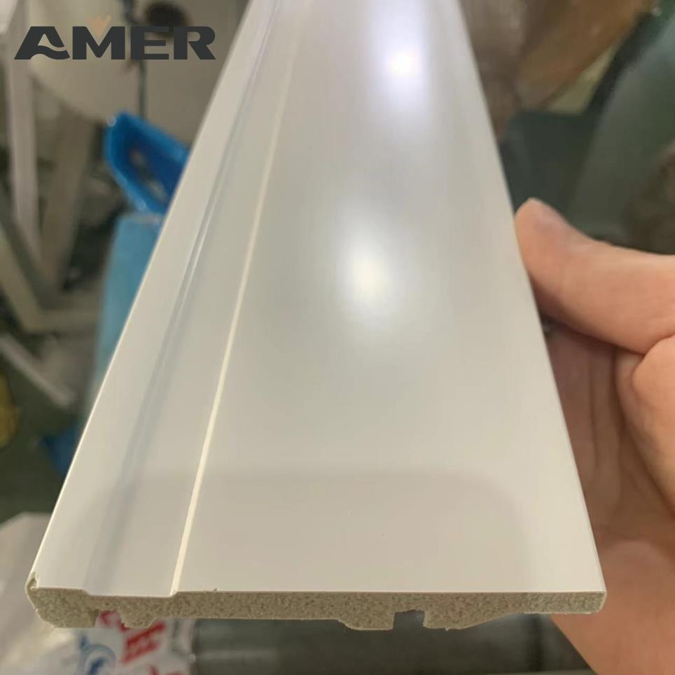 Accessories PS Skirting Board Light Waterproof Skirting PS White Bathroom PS Skirting Board