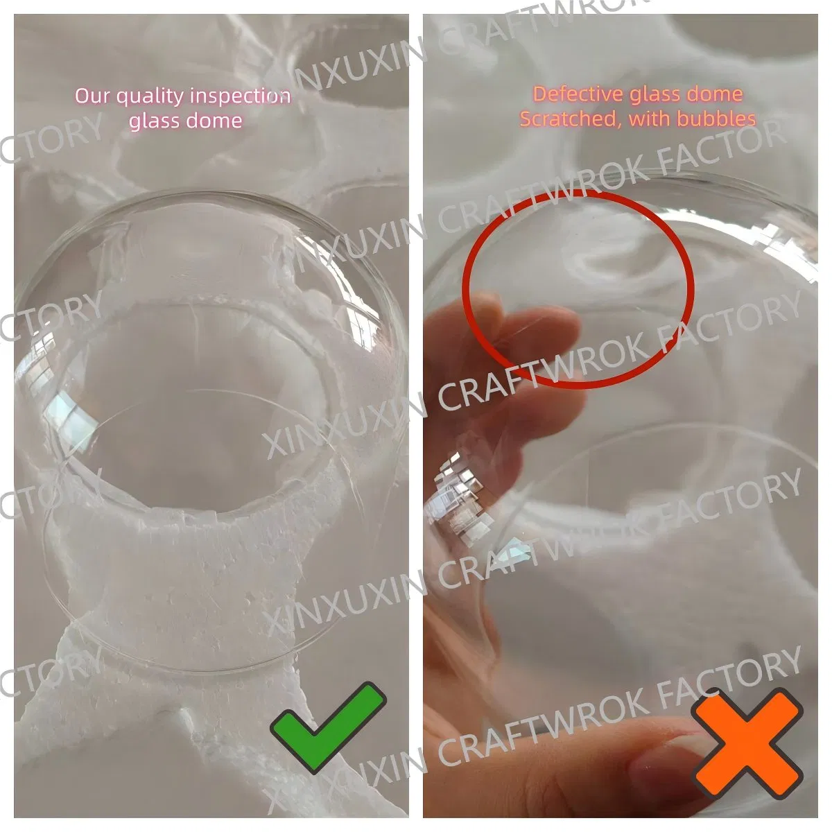 Clear Glass Cloche Dome with Solid Base for Showcasing Items