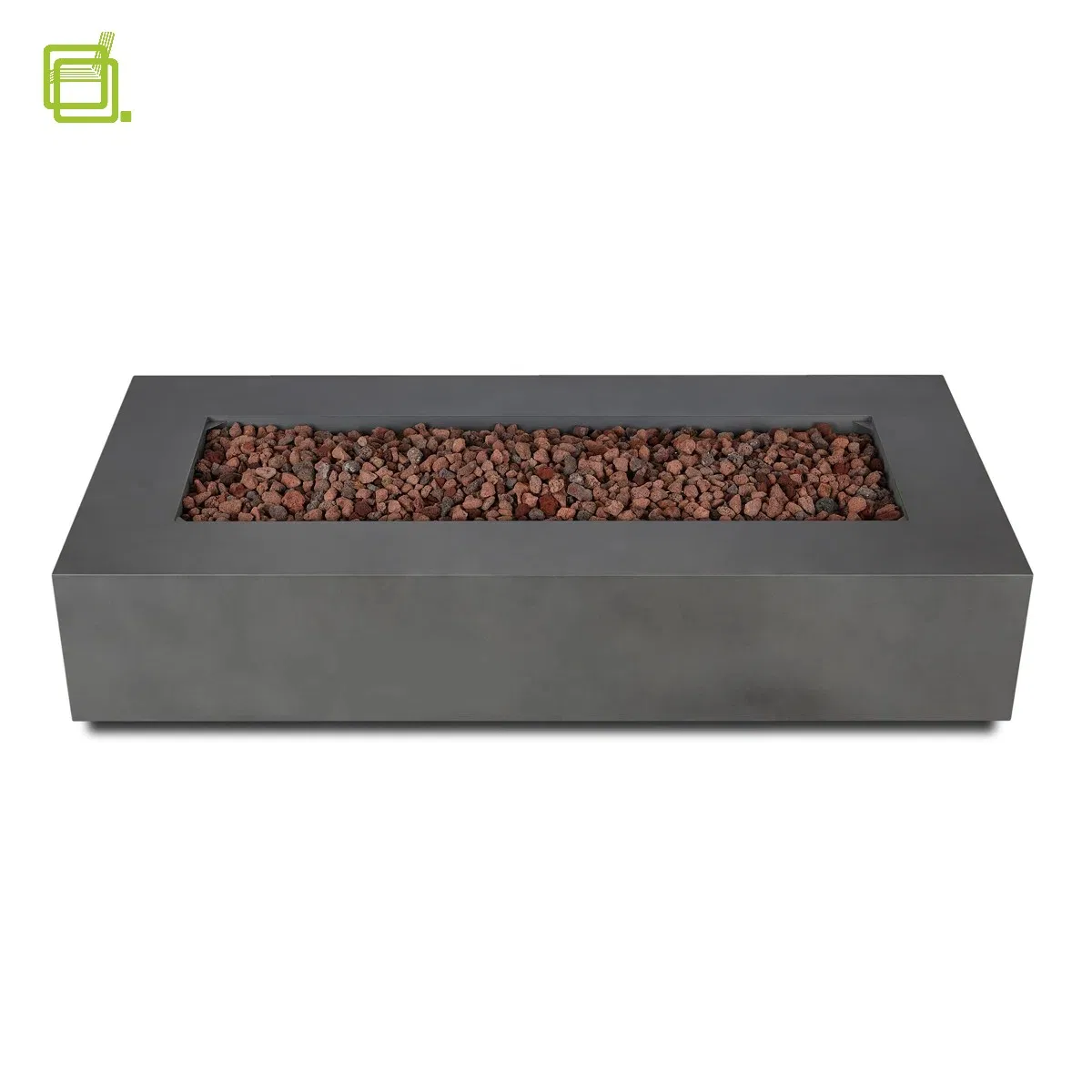 Современный серый алюминиевый костровой стол с геометрическим дизайном