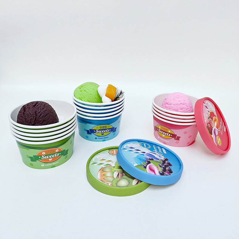 Wholesale Frozen Yogurt Cup Ice Cream Paper Cup