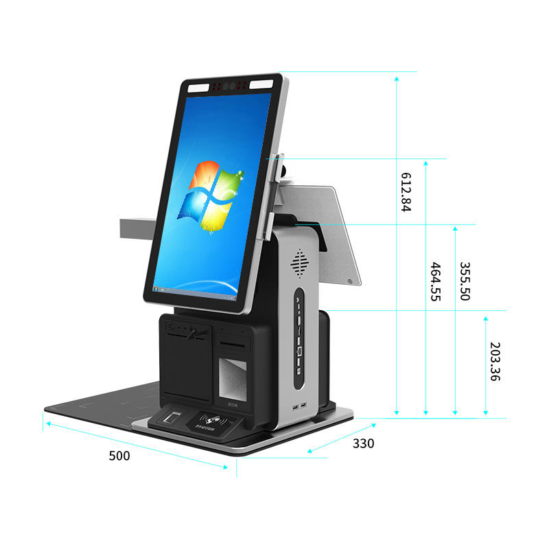 Double Sided Kiosk Self Service Desktop Self Service Kiosk Double Touchscreen Check in Kiosk