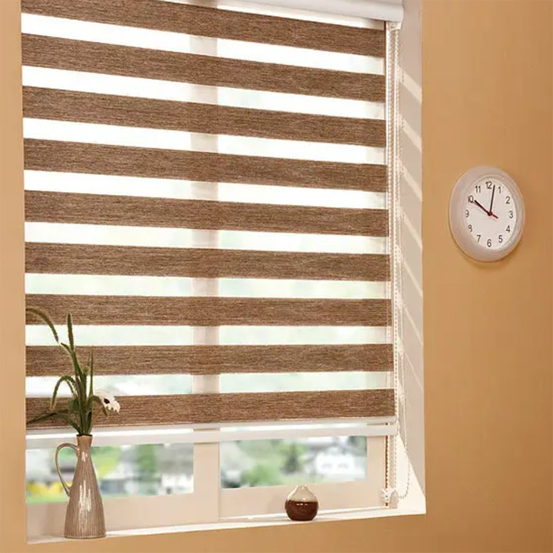 Blackout Polyester Material Sun Shading UV Protection Waterproof Zebra Blinds