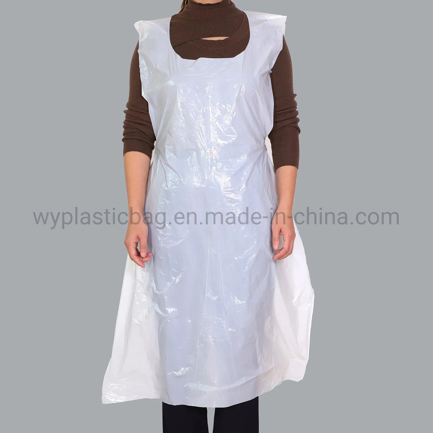 Disposable Plastic PE Apron with Waterproof Tear-Resistant HDPE LDPE for Food Kitchen Protecting