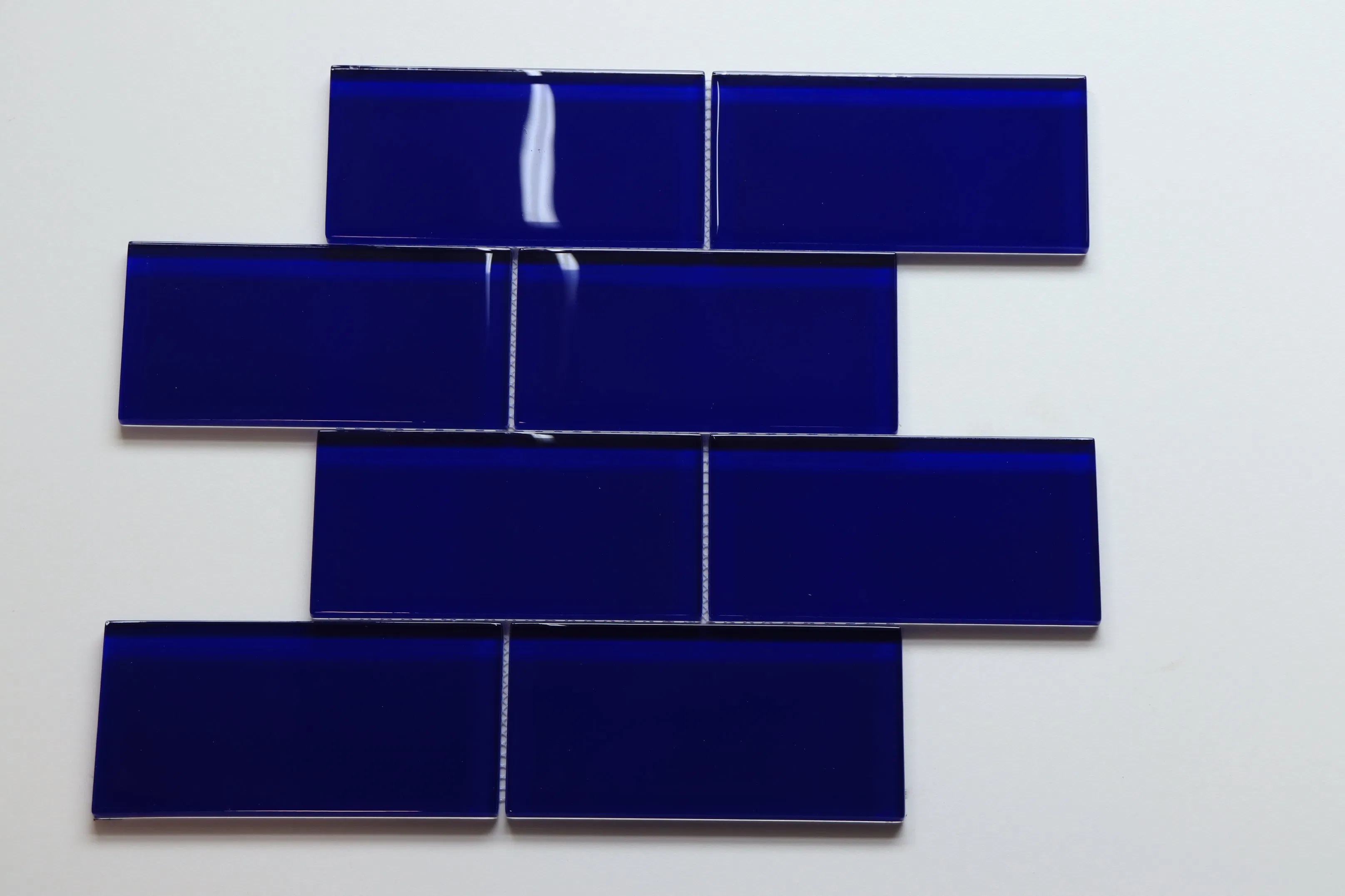 Оранжевая стеклянная мозаика Subway для стен