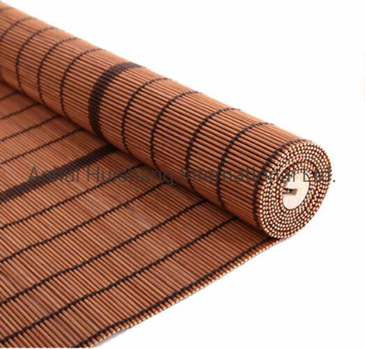 Bamboo Window Curtains with Roller Roman Blinds