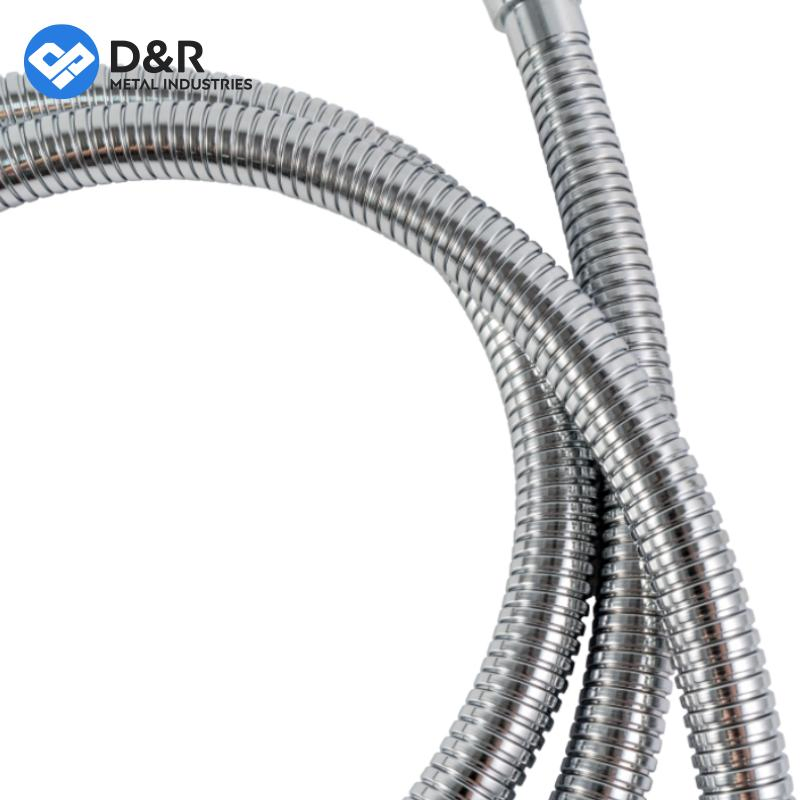 Universal 1/2" Stainless Steel Double Lock Extensible Bathroom Shower Flexible Hose