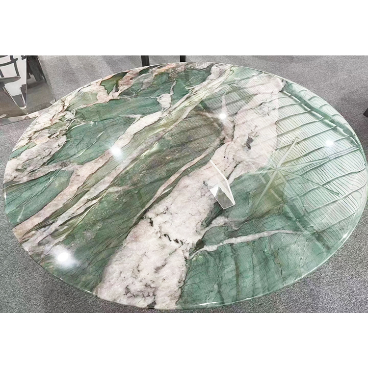 Luxury Brazil Translucent Granite Marble Natural Green Quartzite Slab Gaya Moss Emerald Brazilian Green Quartzite
