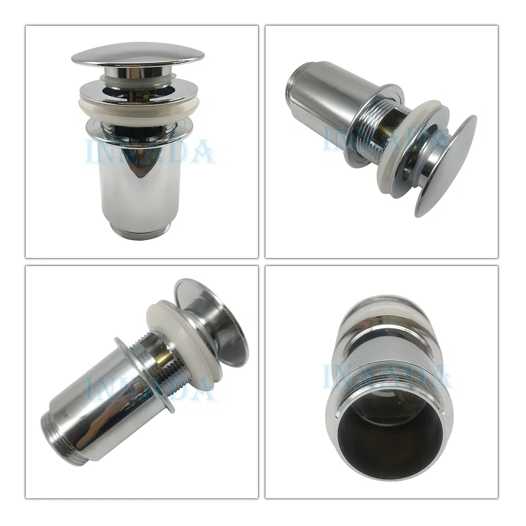 1"1/4 Clic Clac Brass Basin Pop up Waste with Overflow Bathroom Basin Sink Drain Waste