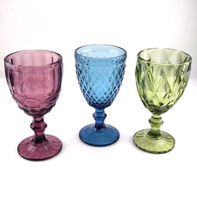 Цветные стеклянные бокалы для свадьбы оптом