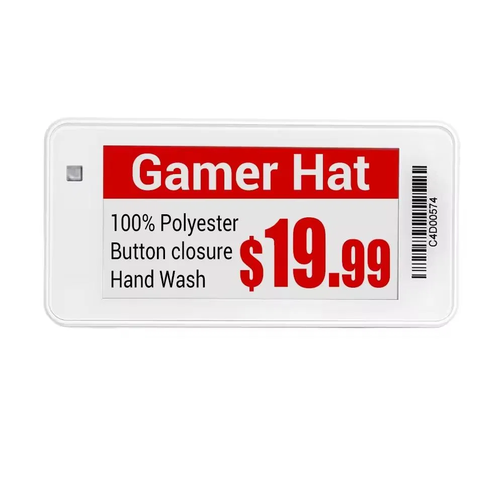 White Red Electronic Price Tag, Electronic Ink Screen Displaying Price Tag