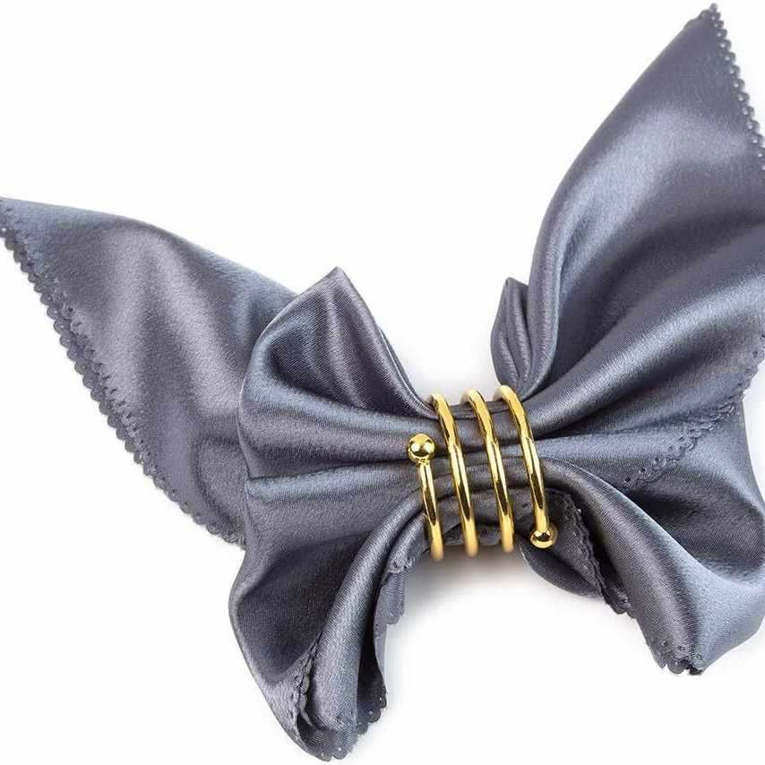 New Products Spring Loaded Double Bead Metal Place Setting Napkin Ring