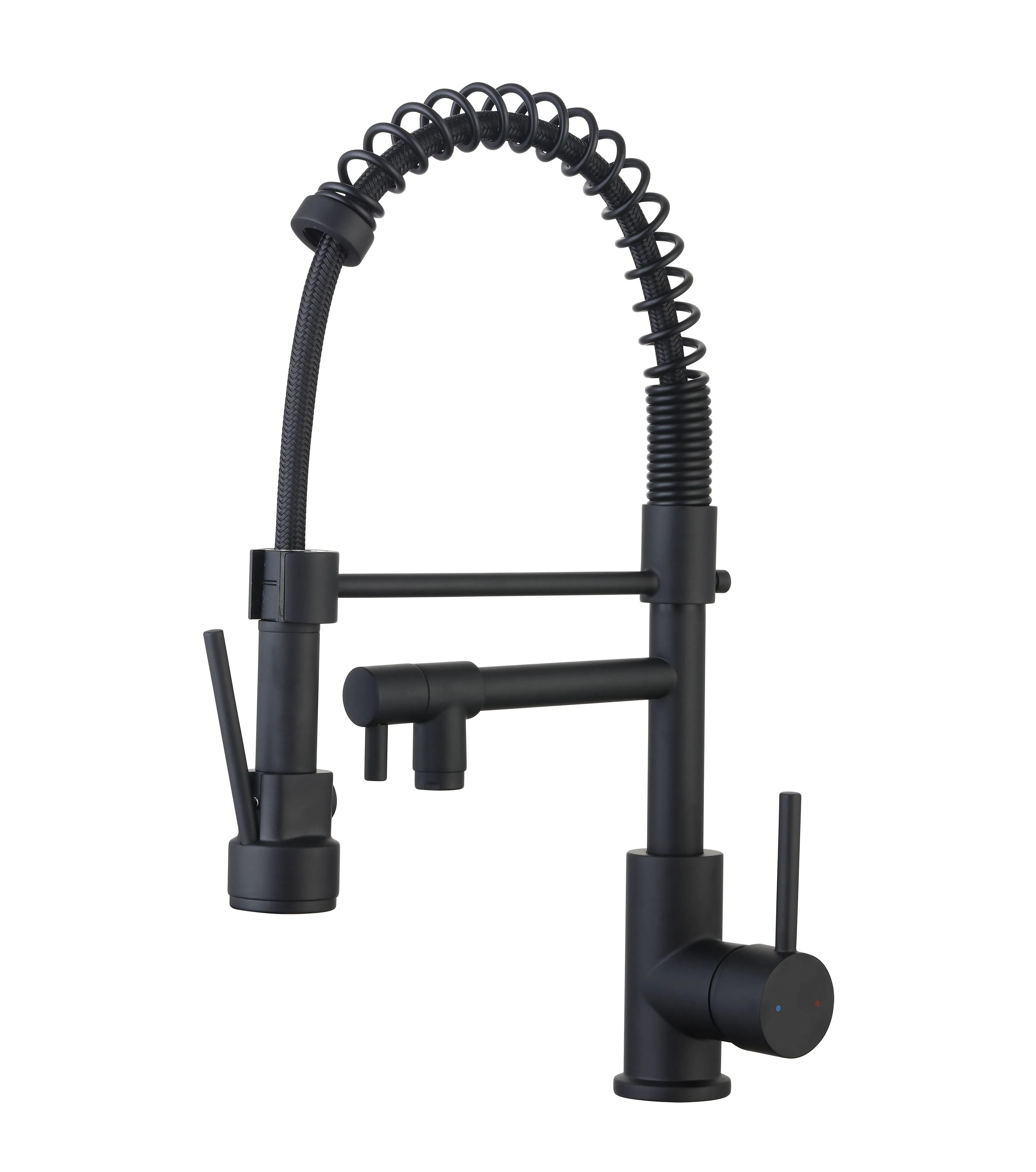 Смеситель кухонный водопадный с выдвижным душем