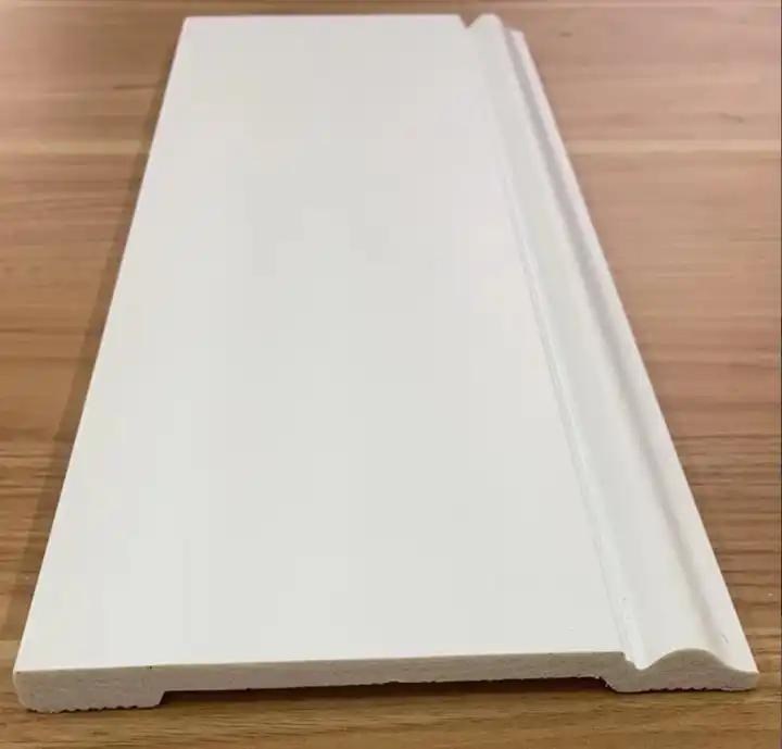 Popular MDF White Primed Wall Angle Head Baseboard Skirting Shoe Molding Quarter Round Door Jamb Edge Protector Fascia Board Interior Home Deco Wood Molding