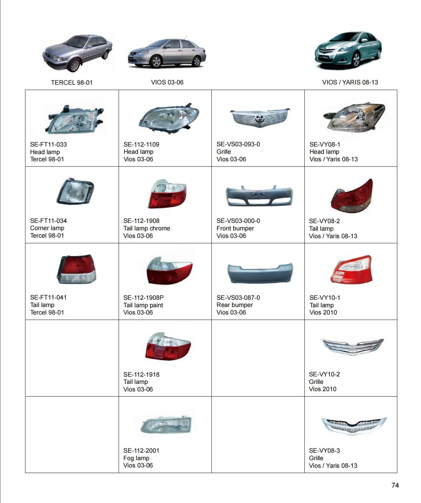 Передний бампер для Toyota Vios/Yaris 2008-2013