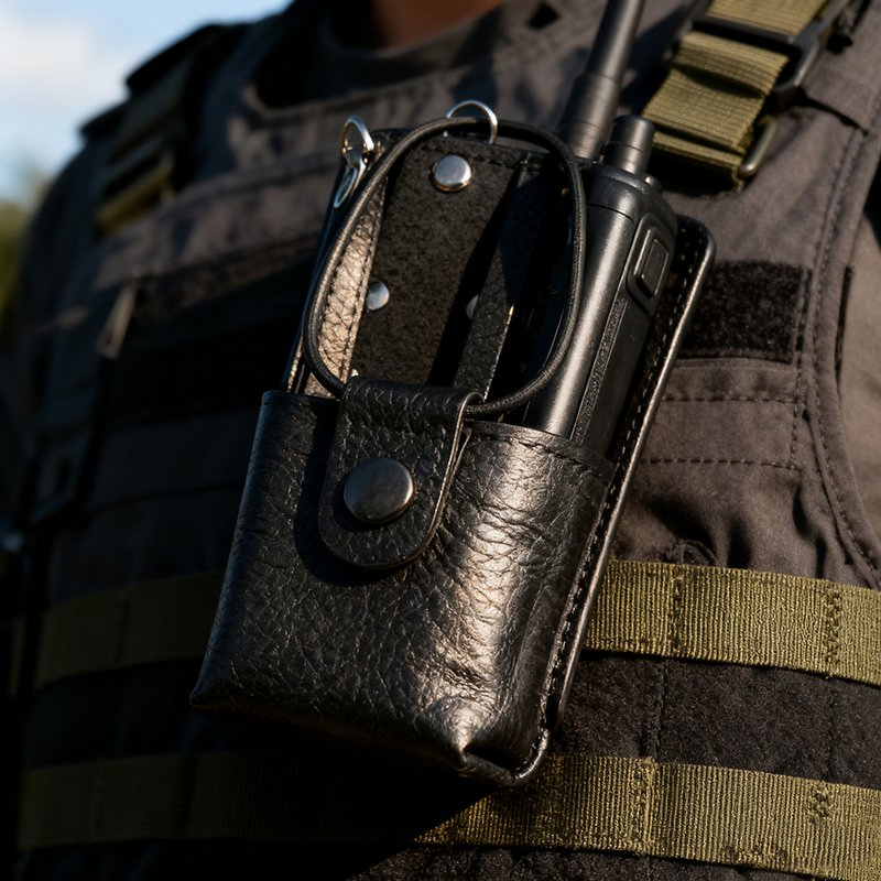 Универсальный кожаный чехол для раций Motorola