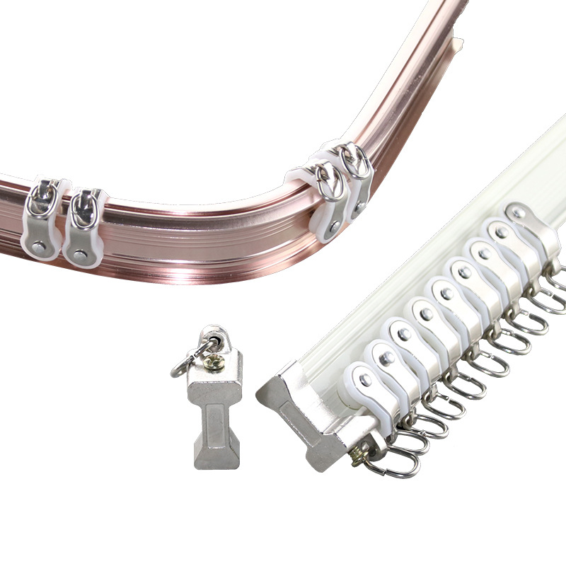 Thickened Aluminum Alloy Curtain Rod Bedroom and Living Room Side, Top Installation