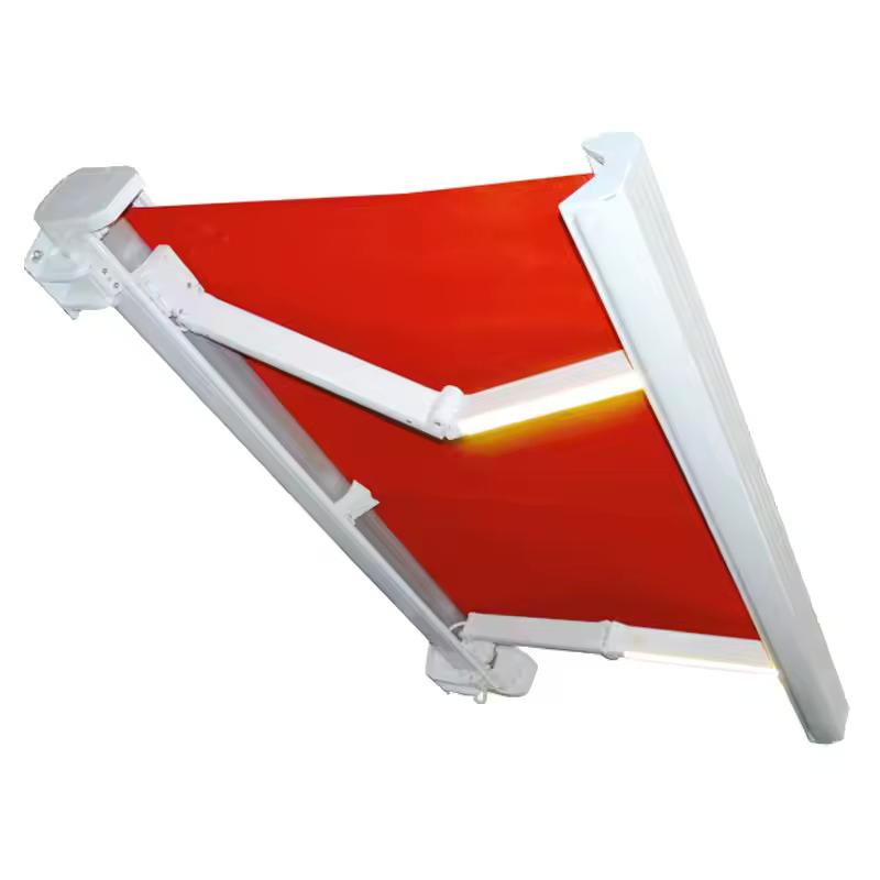 Modern Outdoor Customizable Multiple Color Aluminum Alloy Polyester Telescopic Automatic Awning