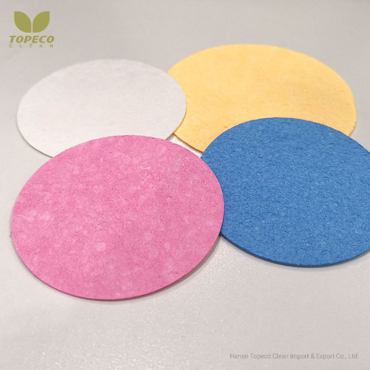 Topeco Compressed Wood Pulp Cellulose Face Facial Cleansing Sponge