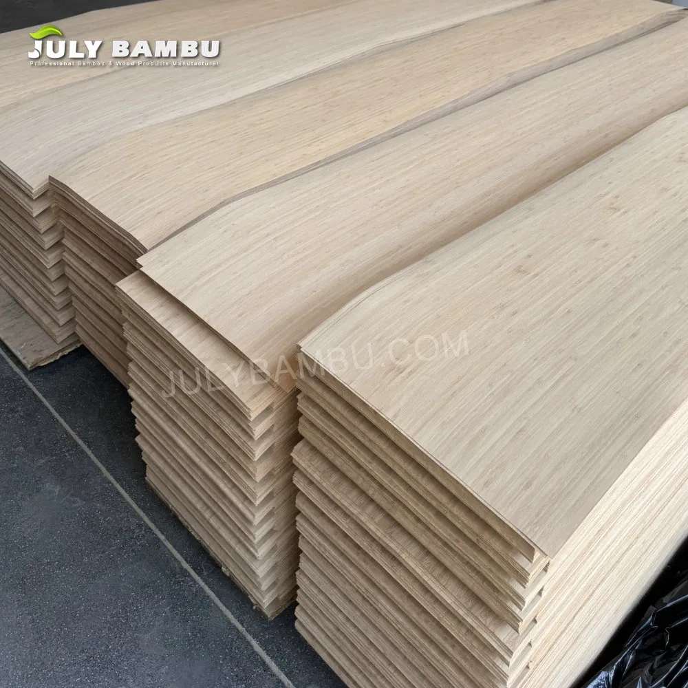0.5mm 0.6mm Vertical Carbonized Bamboo Weave Veneer for Covering Skateboards