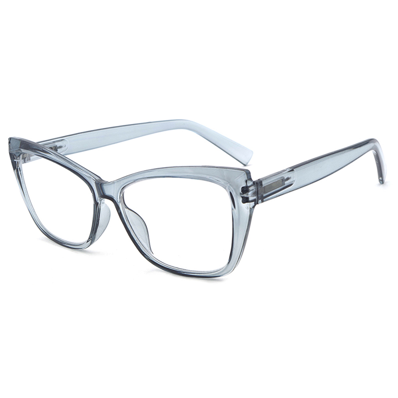 Butterfly Big Size Transparent Color Option Plastic Fashion Reading Glasses with Flexible Hinge for Women