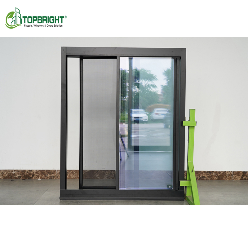 Topbright Privacy Mirror Glass Window Thermal Break Impact Aluminum Sliding Windows for Home